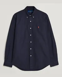 Ralph Lauren Custom Fit Garment Dyed Oxford Shirt Navy Blau