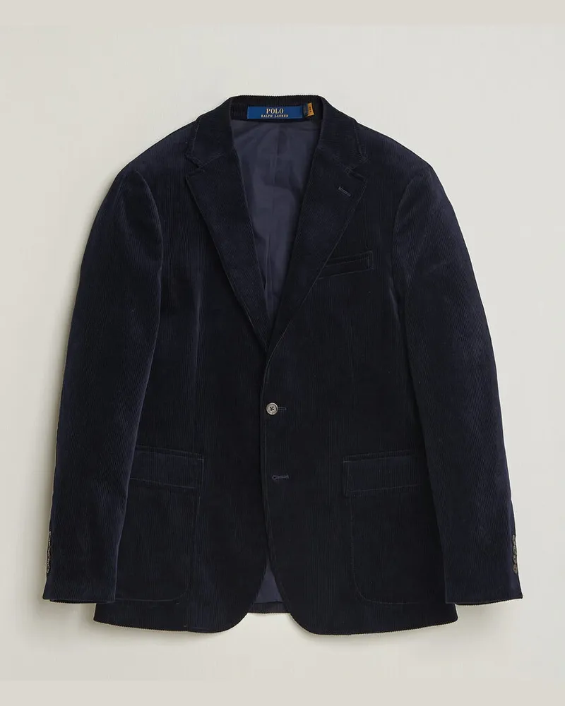 Ralph Lauren Single Breasted Corduroy Sportcoat Newport Navy Blau