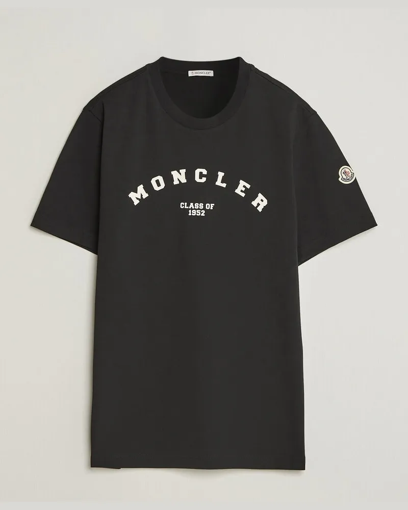 Moncler College Logo T-Shirt Black Schwarz