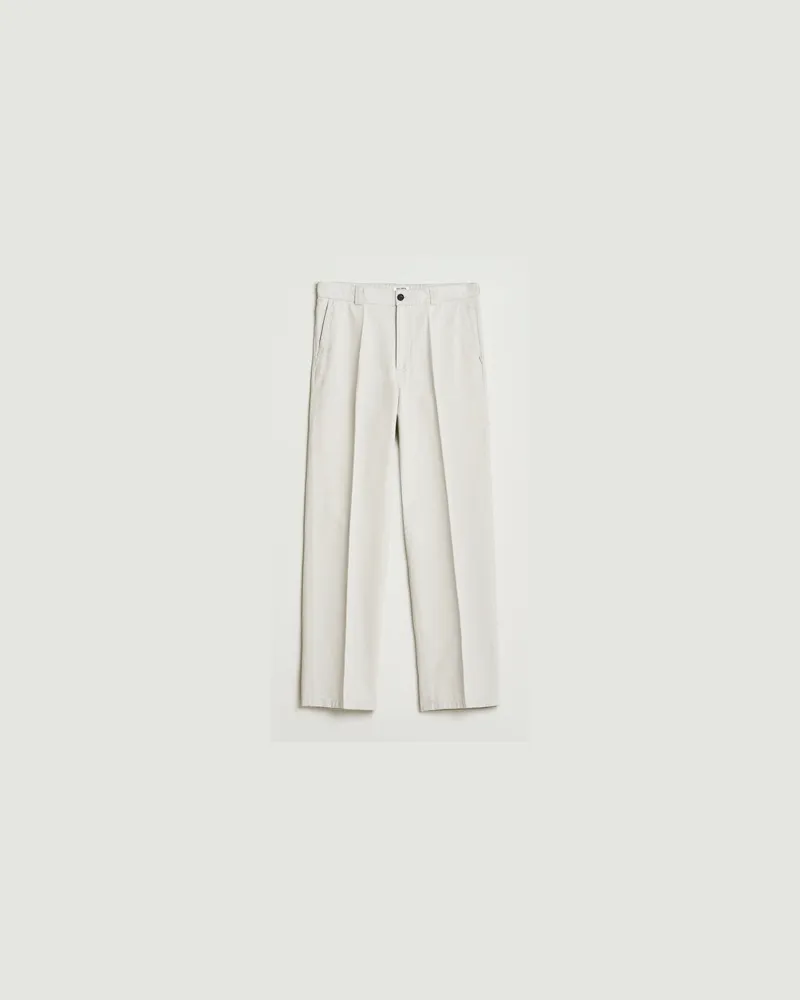 Filippa K Cotton Chino Trousers Chalk Grey Grau