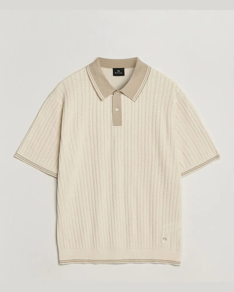 Paul Smith Cotton Knitted Polo White Weiß