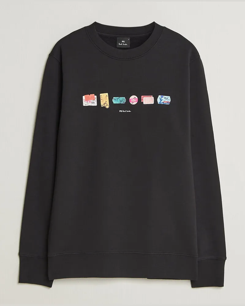 Paul Smith In A Row Crew Neck Sweatshirt Black Schwarz