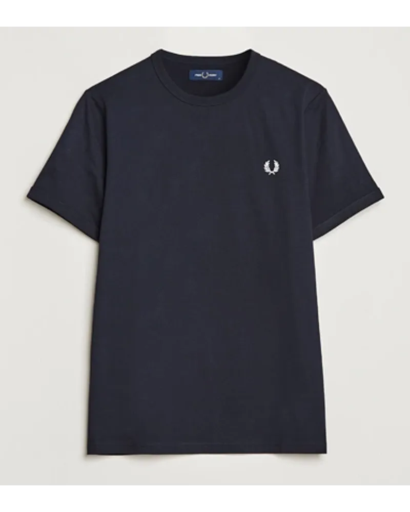 Fred Perry Ringer Rundhals Tshirt Navy Blau