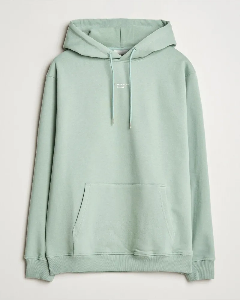Drôle de Monsieur Classic Slogan Hoodie Water Green Grün