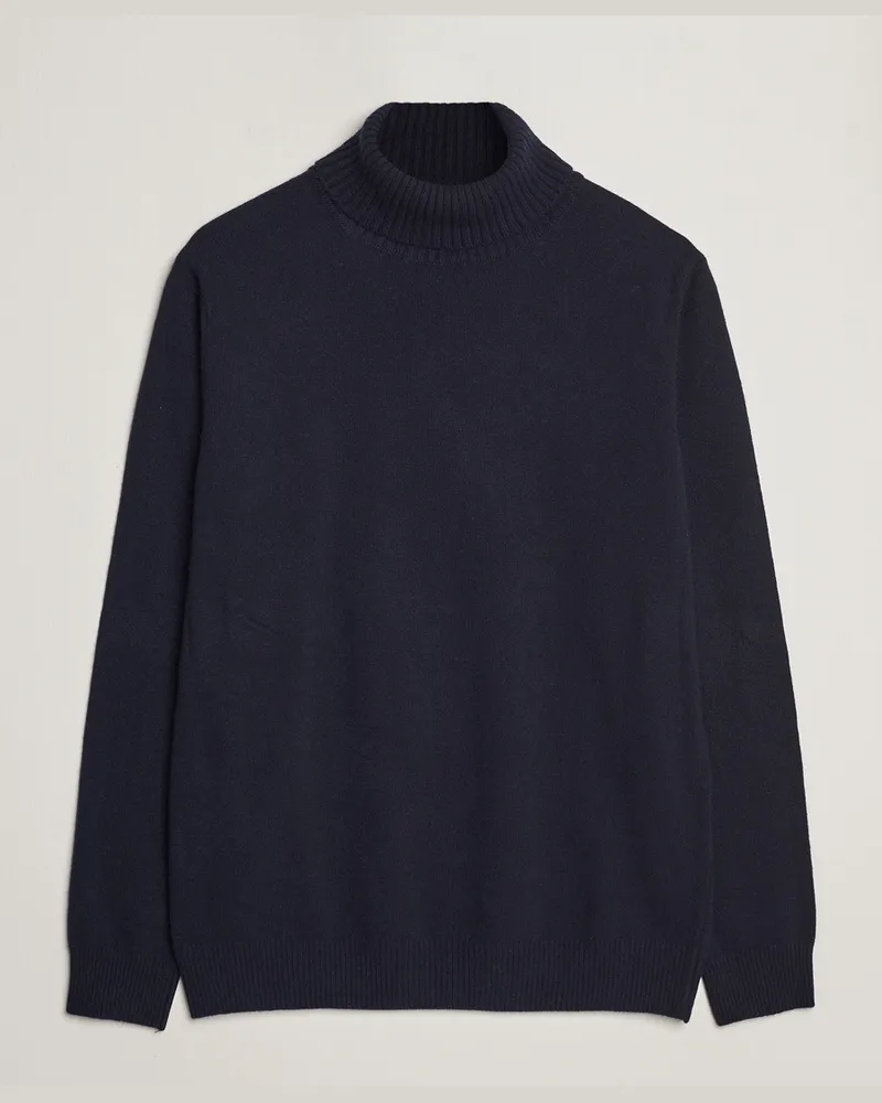 Oscar Jacobson Salim Wool/Cashmere Rollneck Navy Blau