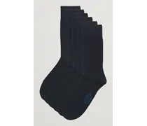 6-Pack True Baumwoll Socks Dark Navy