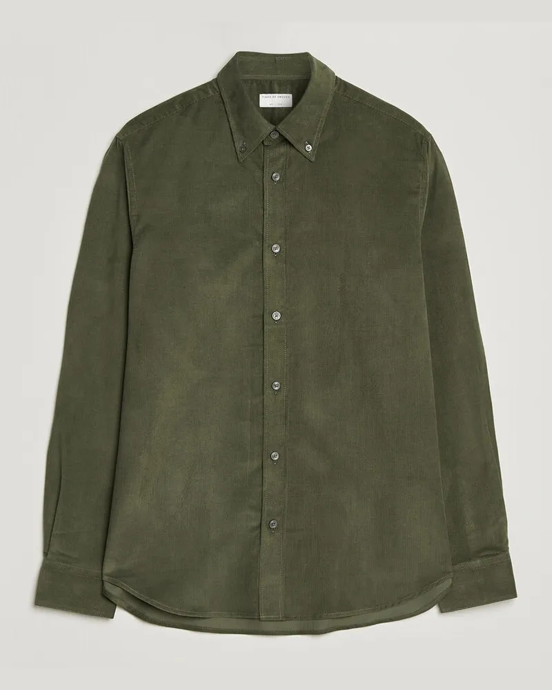 Tiger of Sweden Bjorn Corduroy Shirt City Green Grün