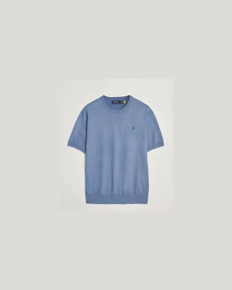 Ralph Lauren Knitted Short Sleeve Tee Capri Blue Blau