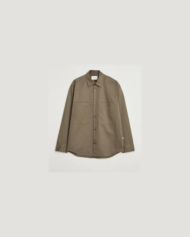 NN 07 NN07 Freddy Tencel Workwear Shirt Mable Husk Grün