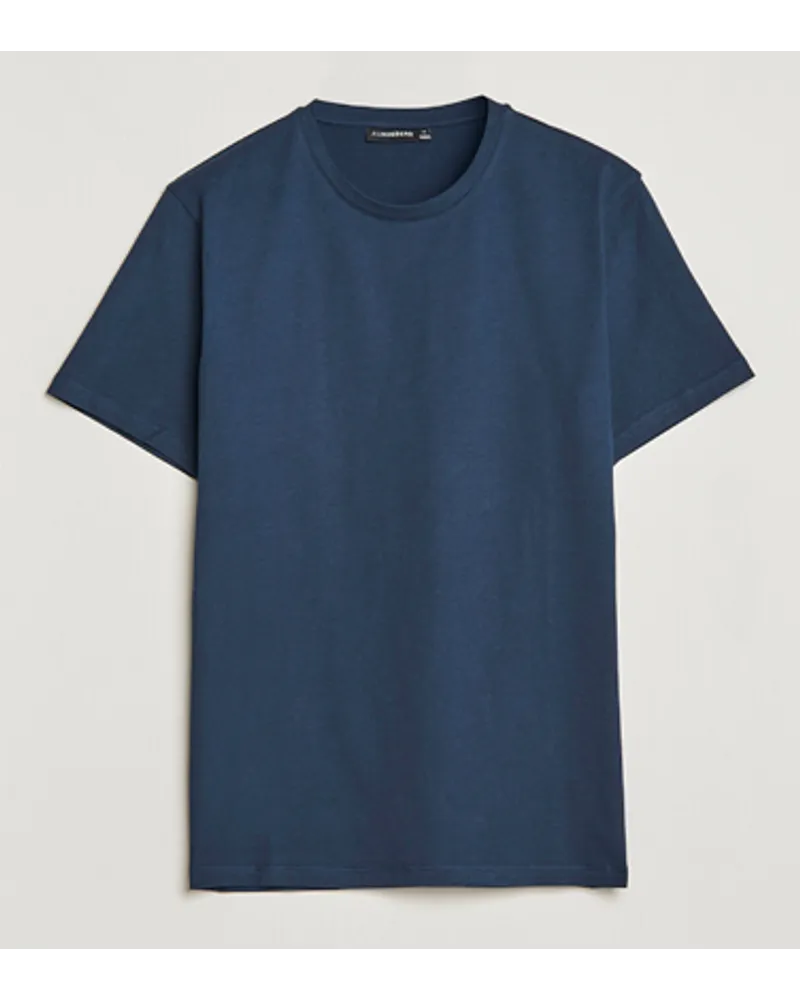 J.Lindeberg Sid Baumwoll Rundhals Tshirt Navy Blau