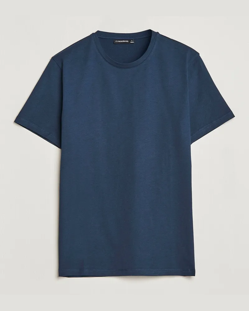 J.Lindeberg Sid Cotton Crew Neck Tee Navy Blau