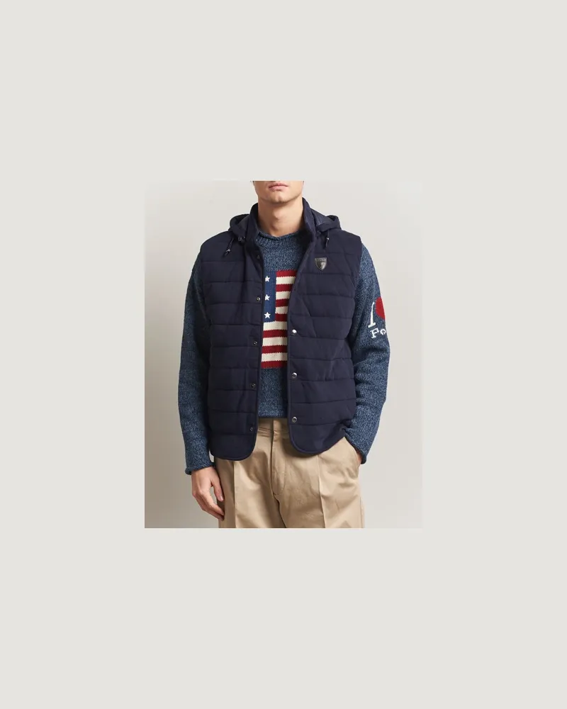 Ralph Lauren Double Knitted Vest RL Navy Blau