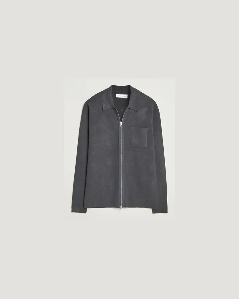 Samsøe & Samsøe Guna Full Zip Black Oyster Grau