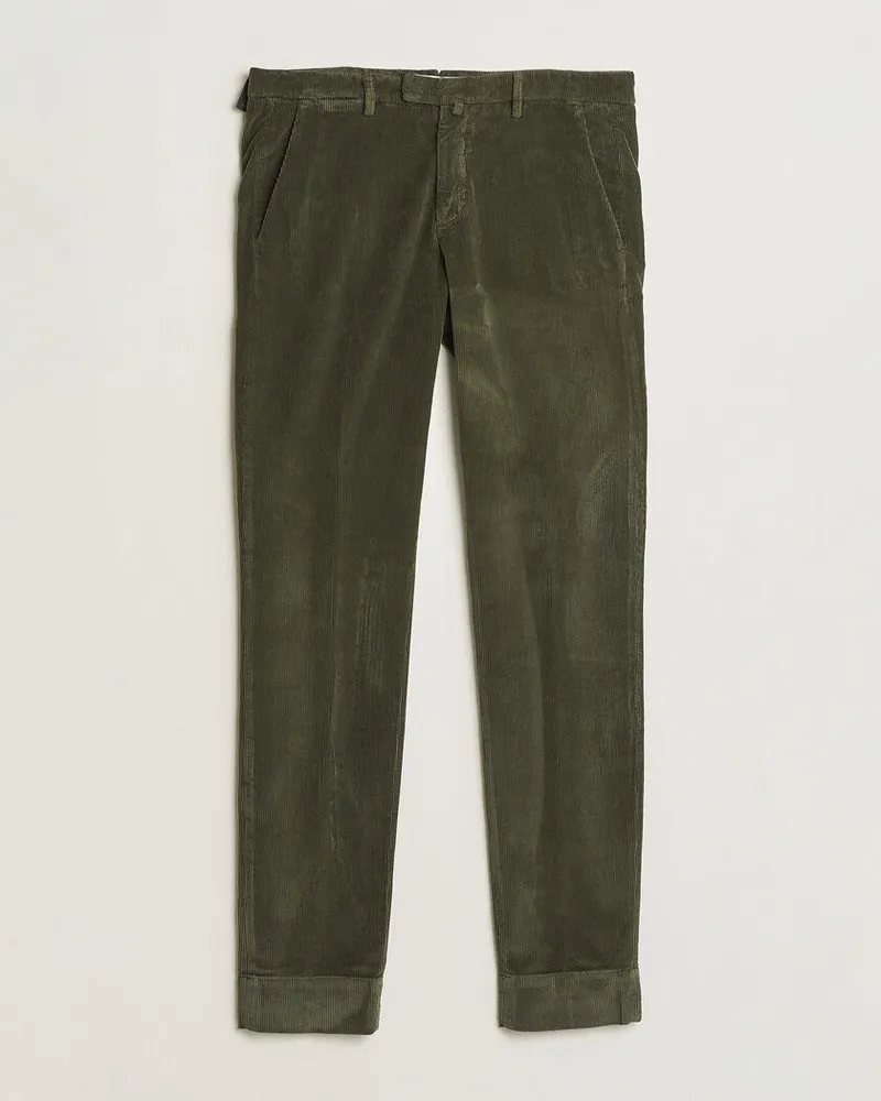 Briglia 1949 Slim Fit Corduroy Trousers Dark Green Grün