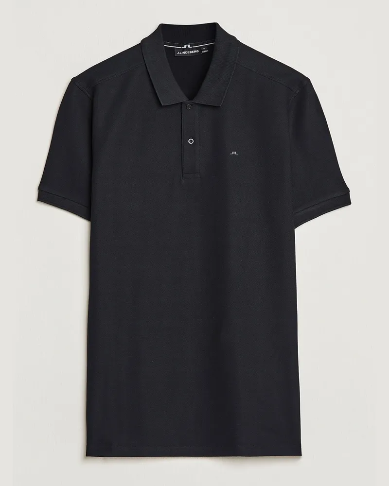 J.Lindeberg Troy Polo Pique Black Schwarz