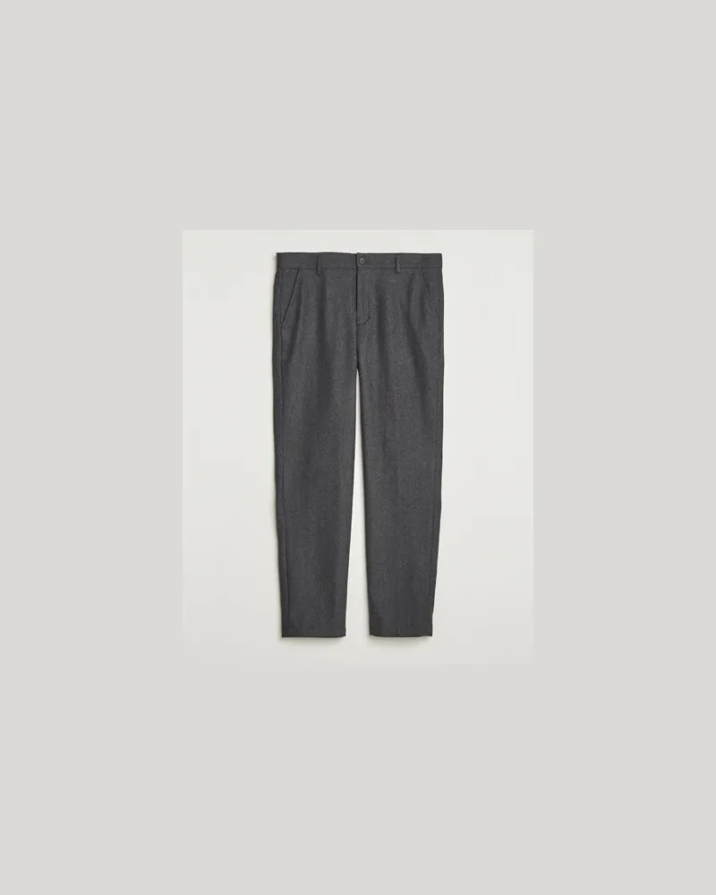 LES DEUX Como Reg Wool Pants Asphalt Grau