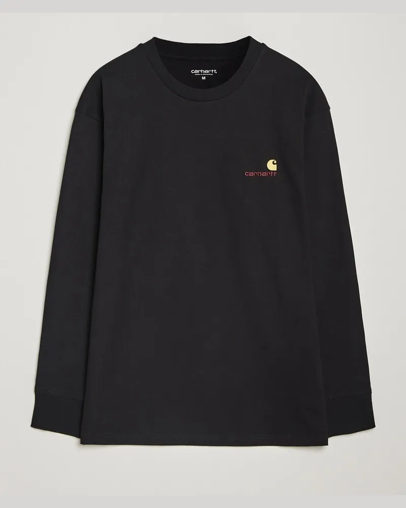 Carhartt WIP American Script Long Sleeve T-Shirt Black Schwarz