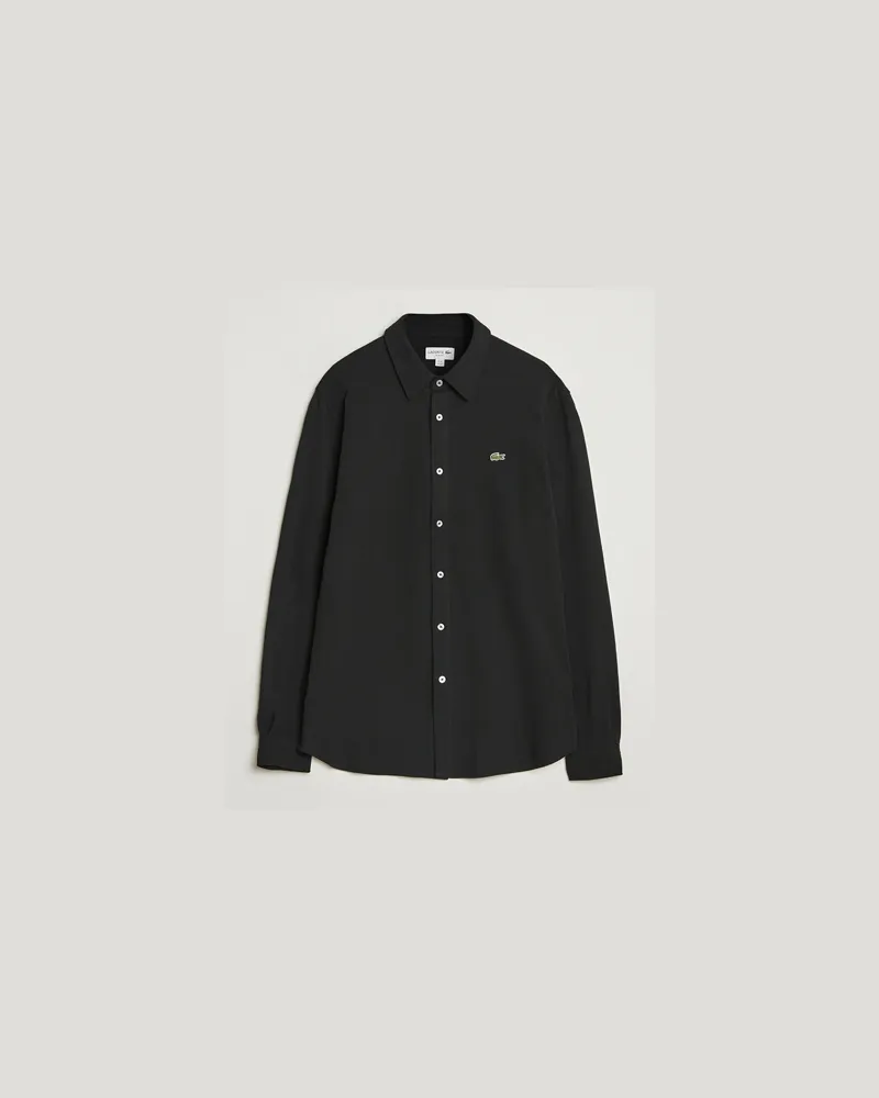 Lacoste Slim Fit Cotton Piqué Shirt Black Schwarz