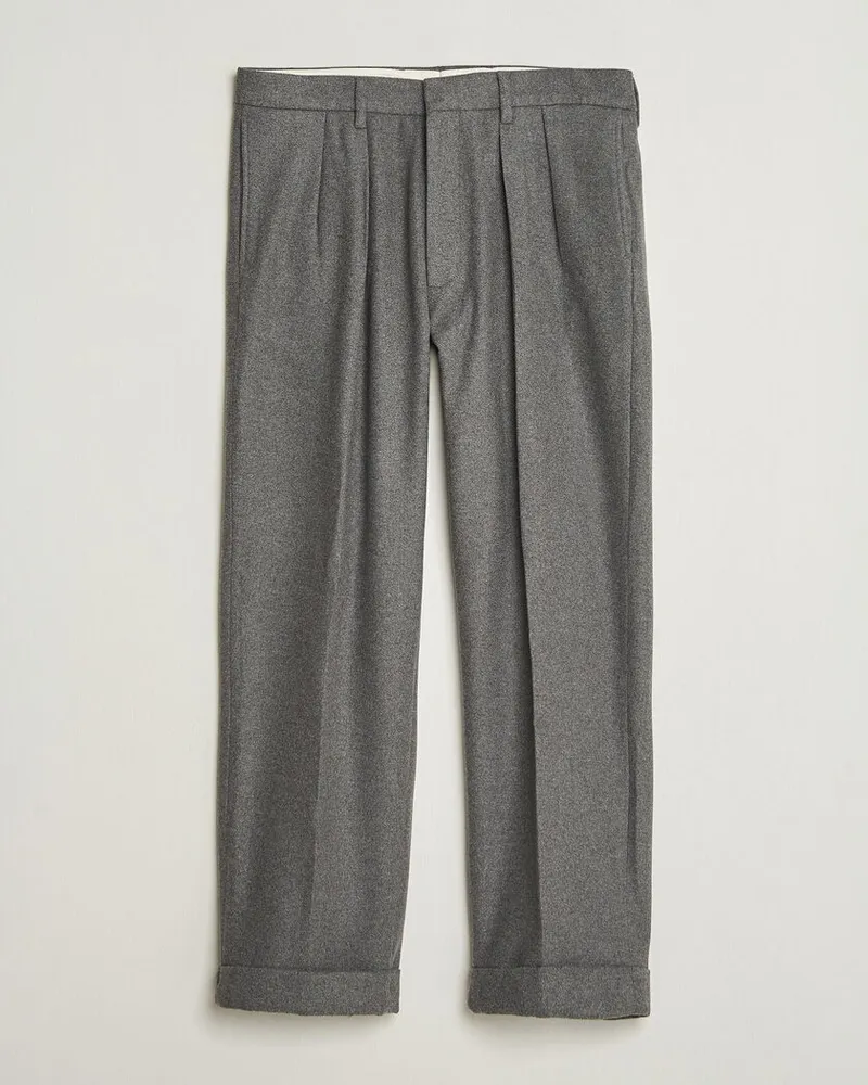 Ralph Lauren Flanell Blend Straight Fit Pants Medium Grey Grau