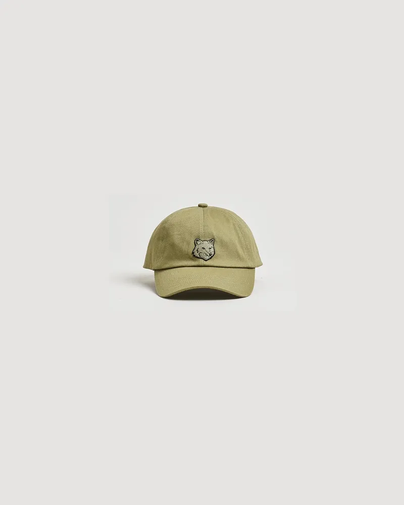 Kitsuné Tonal Fox Head Cap Laurel Green Grün