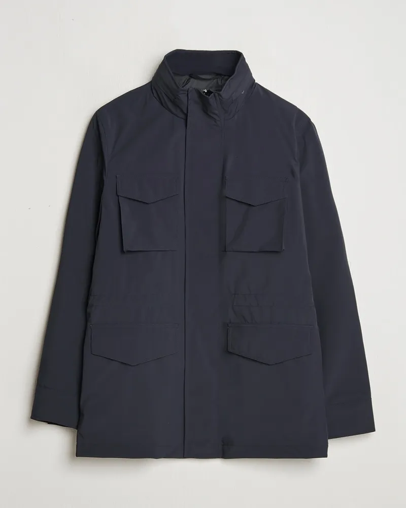 Oscar Jacobson M65 Nylon Field Jacket Navy Blau