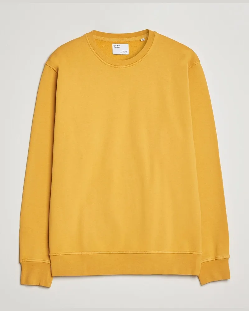 COLORFUL STANDARD Classic Organic Crew Neck Sweat Burned Yellow Gelb