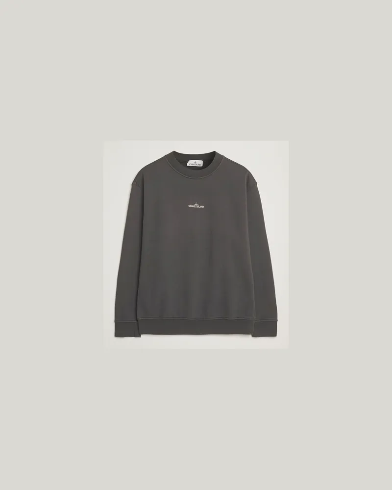 Stone Island Cotton Fleece Backprint Sweatshirt Lead Grey Grau