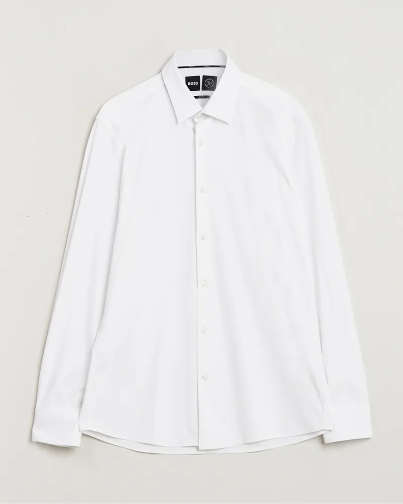 HUGO BOSS Hank 4-Way Stretch Shirt White Weiß