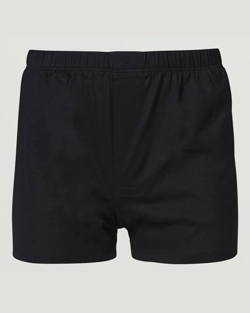 Bresciani Cotton Boxer Brief Black Schwarz