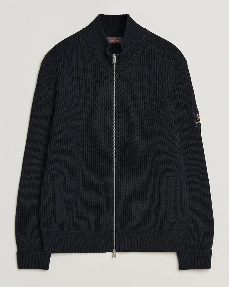 Morris Brenton Full-Zip Cardigan Navy Blau