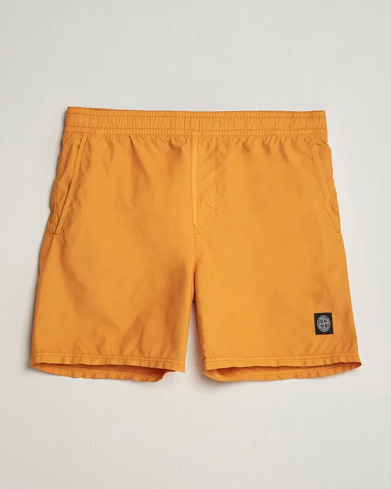Stone Island Brushed Nylon Swimshorts Tangerine Orange