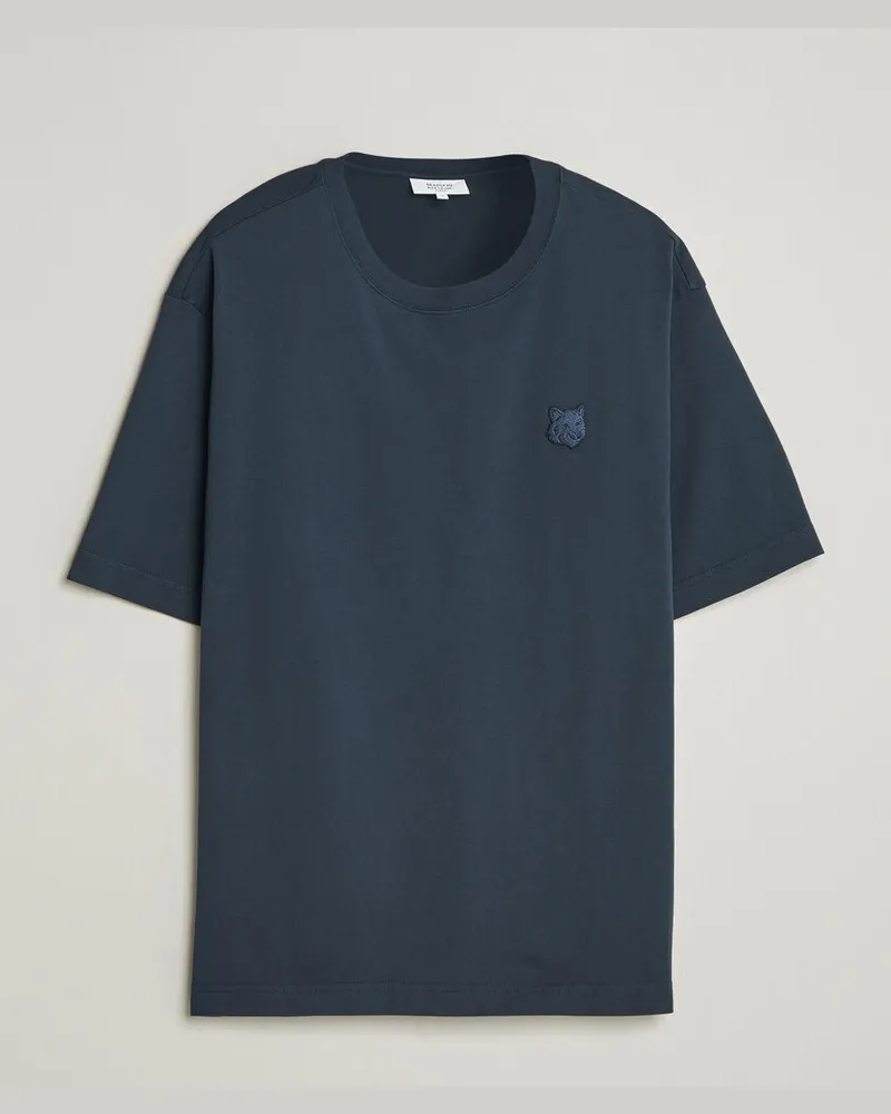 Kitsuné Tonal Fox Head T-Shirt Navy Blau
