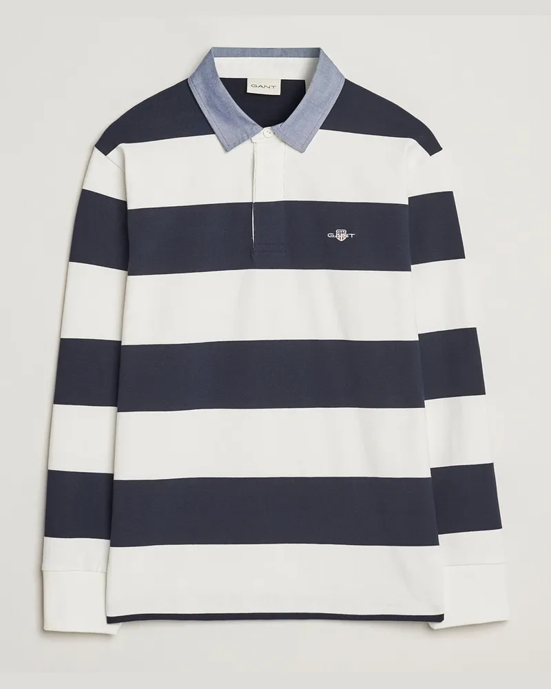 Gant Chambray Barstriped Rugger Eggshell Weiß