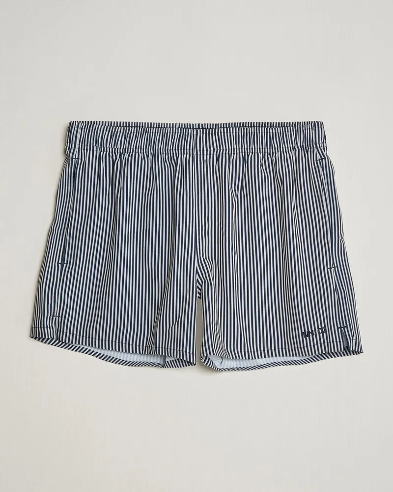 NN 07 Holiday Swimshorts Navy/White Blau
