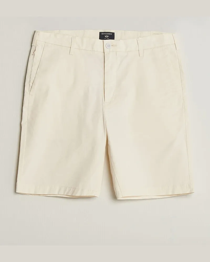 Dockers Slim Cotton/Linen Shorts Buttercream Beige