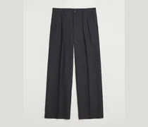 Milo Wide Wool Trousers Black