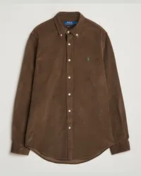 Ralph Lauren Slim Fit Corduroy Shirt Chocolate Mousse Braun