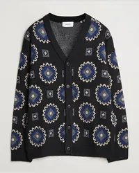 LES DEUX Aro Paisley Cardigan Black/Blueprint Schwarz