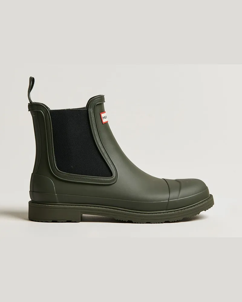 Hunter Commando Chelsea Boot Dark Olive Grün