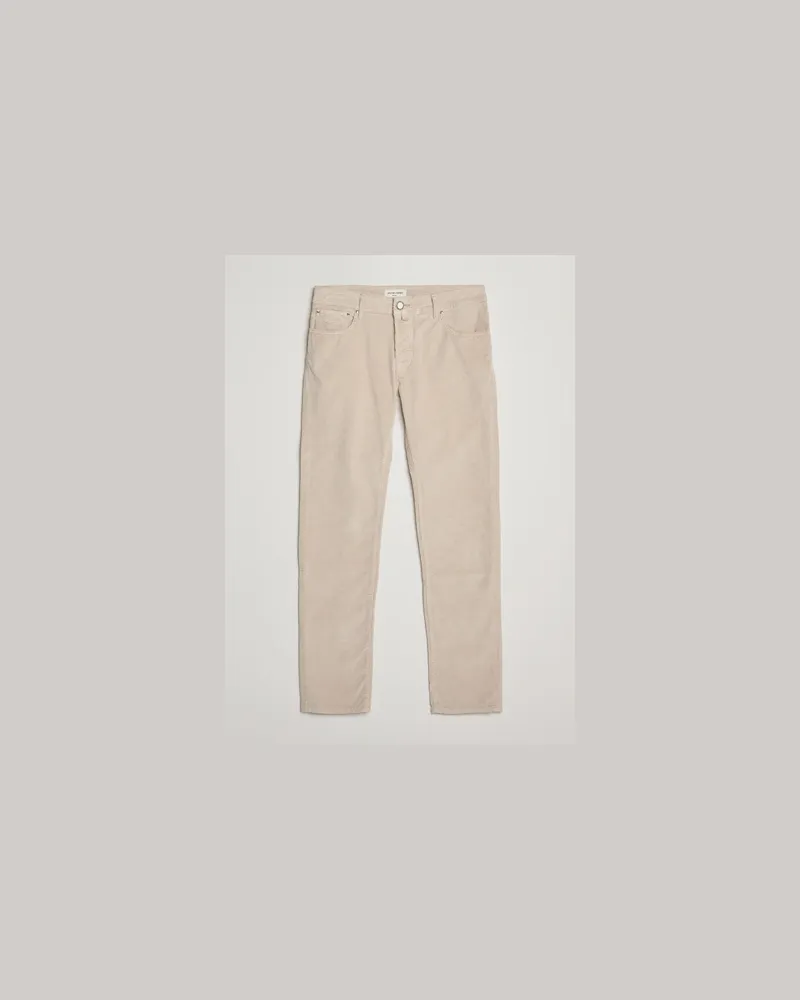 Jacob Cohën Bard 5-Pocket Medium Corduroy Trousers Off White Beige