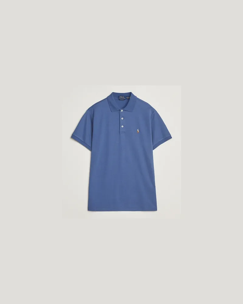 Ralph Lauren Luxury Pima Cotton Polo Earth Blue Blau