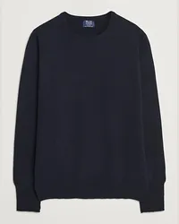 William Lockie Rob LambsWoll Crewneck Navy Blau