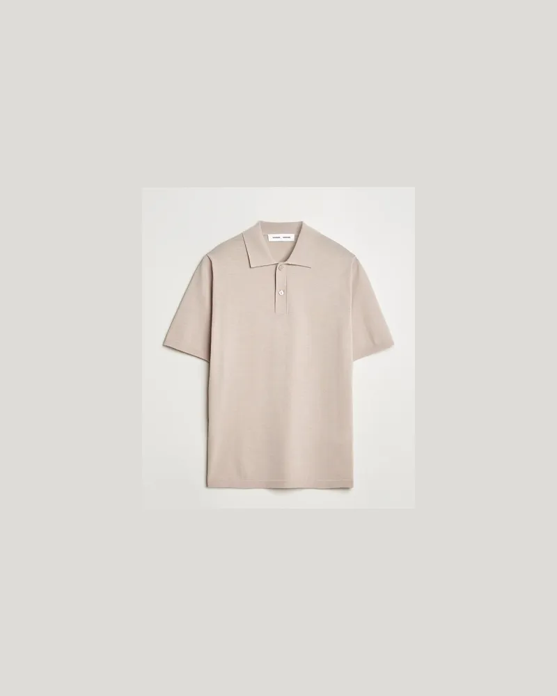 Samsøe & Samsøe Sarown Knitted Polo Pure Cashmere Beige