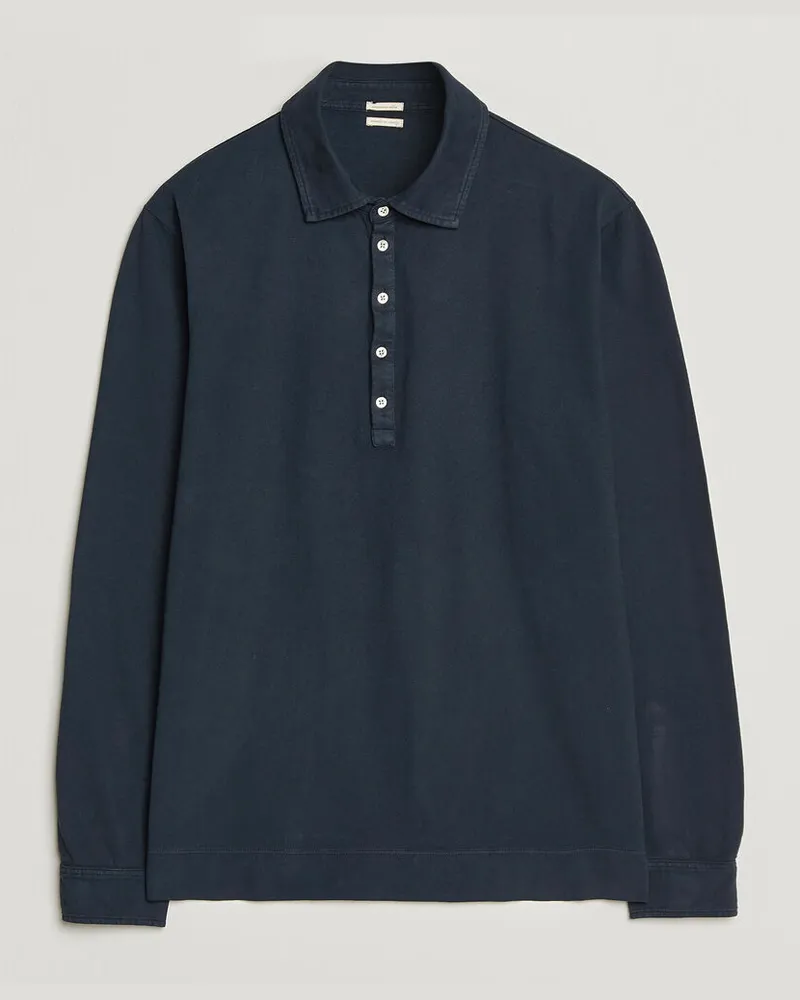 Massimo Alba Raya Long Sleeve Polo Navy Blau