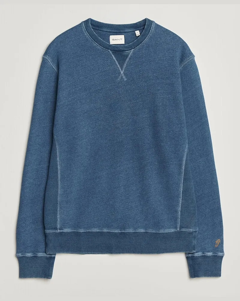 Gant Vintage Crew Neck Sweatshirt Indigo Blau