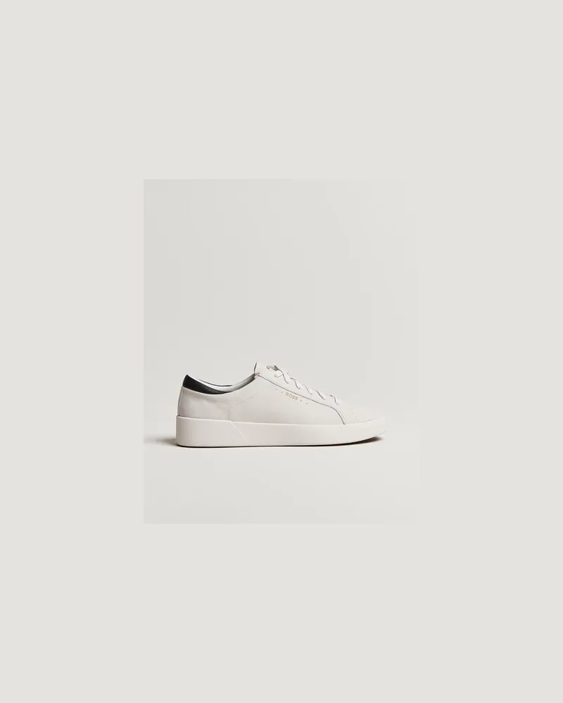 HUGO BOSS Belwar Leder Sneaker Open White Weiß