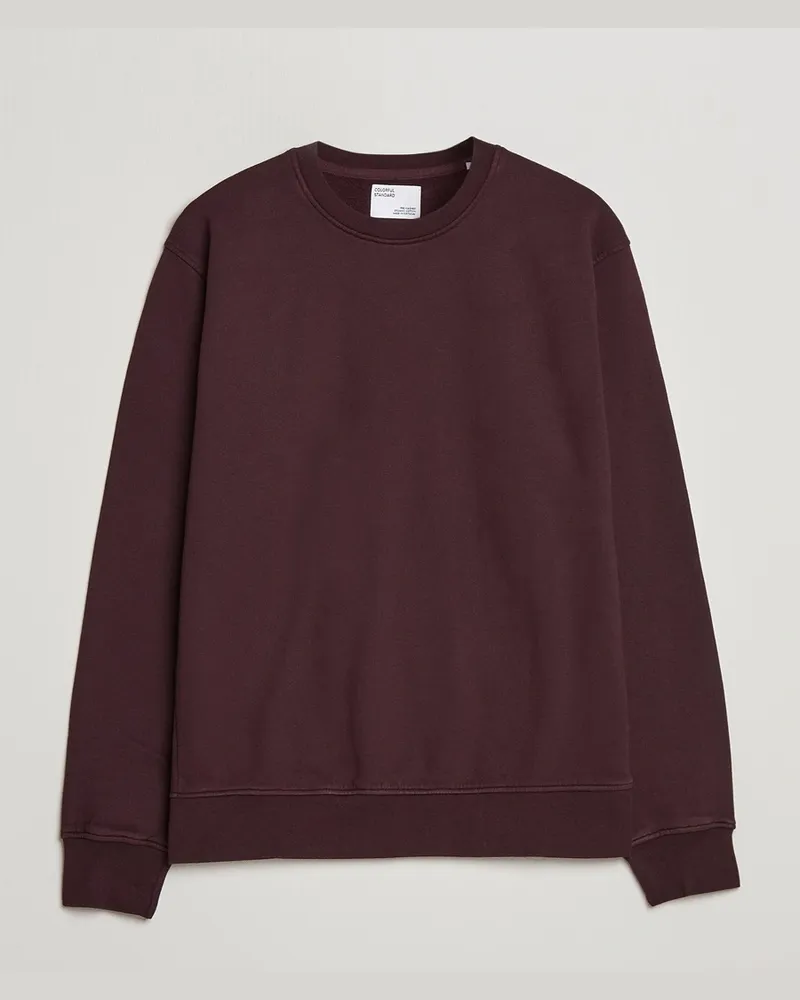 COLORFUL STANDARD Classic Organic Crew Neck Sweat Oxblood Red Rot