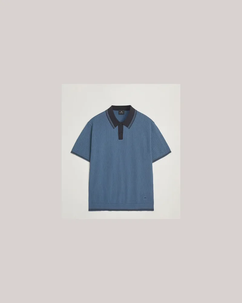 Paul Smith Knitted Polo Blue Blau
