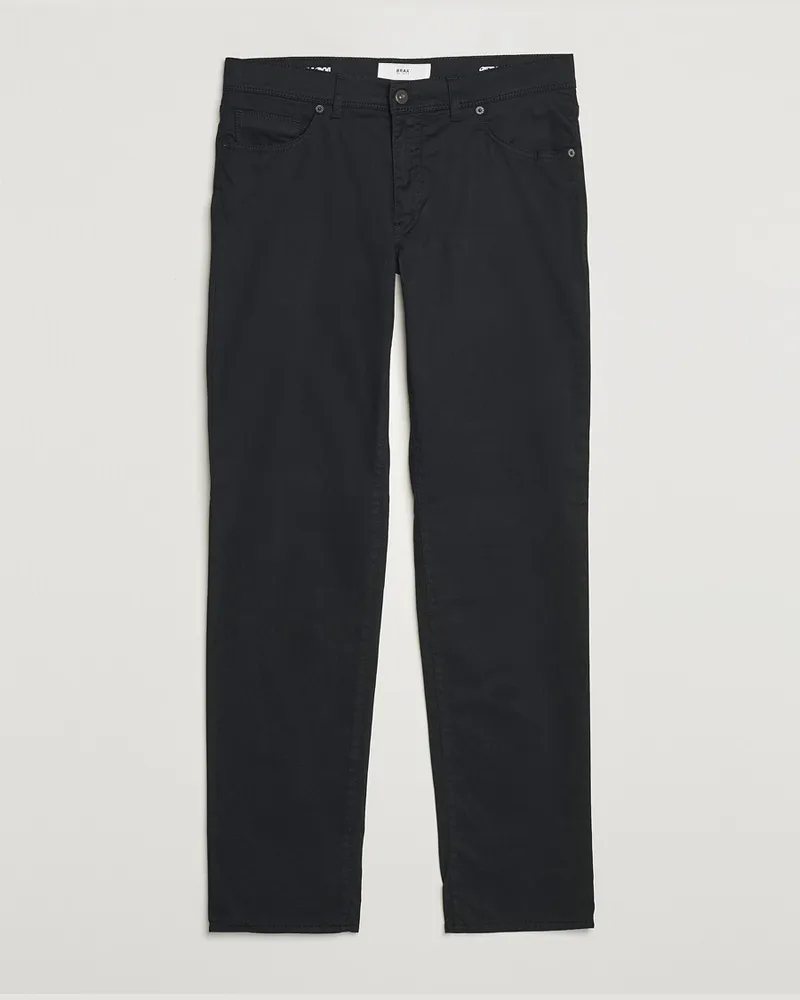 Brax Cadiz Cotton Satin 5-Pocket Pants Perma Black Schwarz