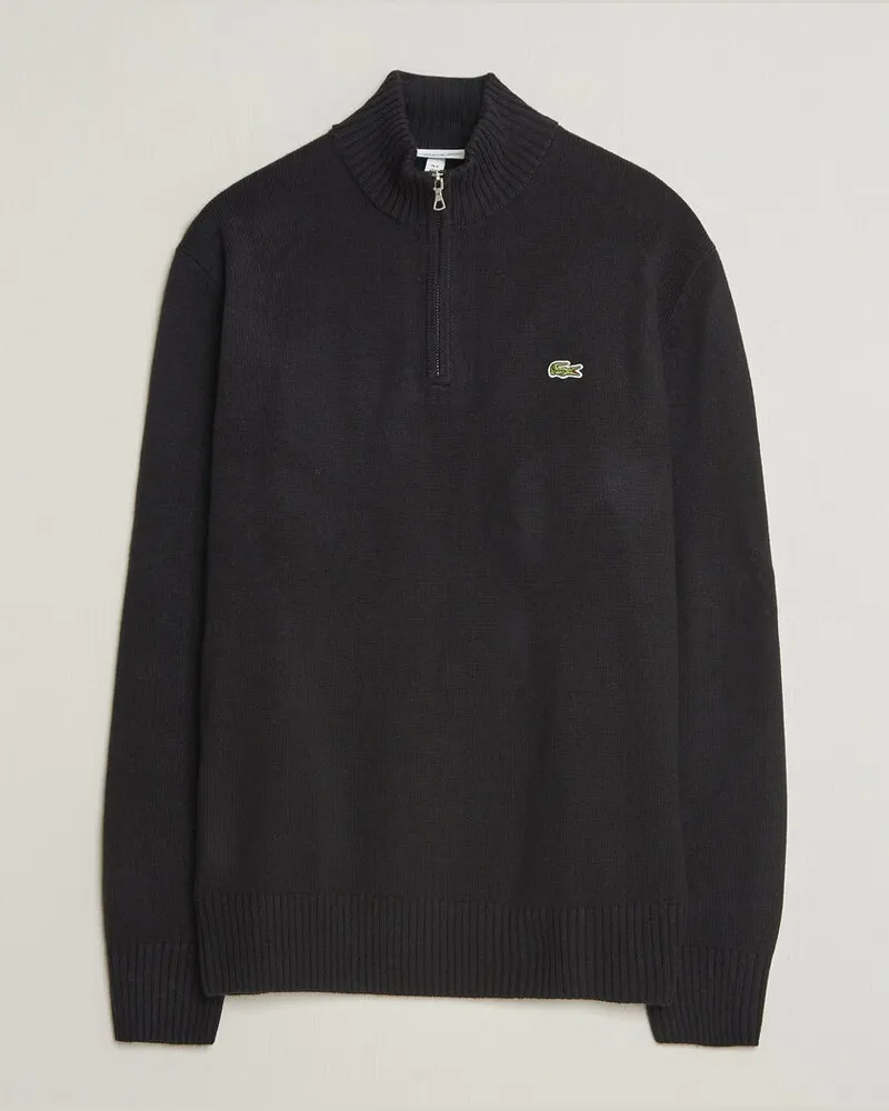 Lacoste Carded Wool Half Zip Black Schwarz